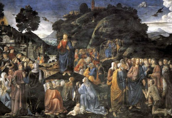 Cosimo Roselli i Piero di Cosimo, Govor na gori (freska u Sikstinskoj kapeli)