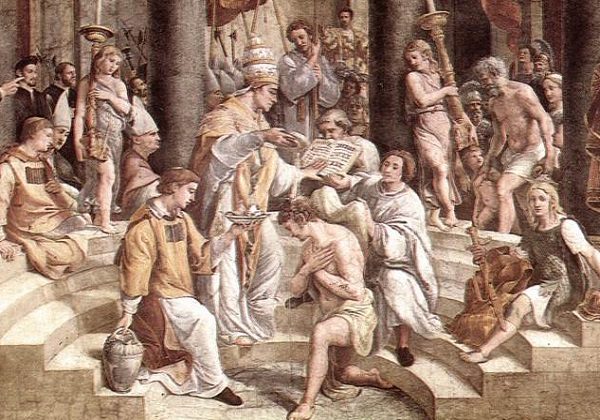 Rafael Sanzio, Krštenje (detalj)