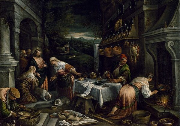 Jacopo Bassano, Isus u kući Marte, Marije i Lazara