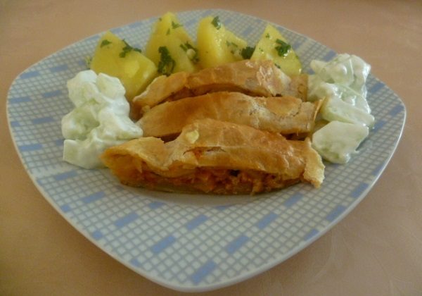 mljevena puretina u lisnatom tijestu