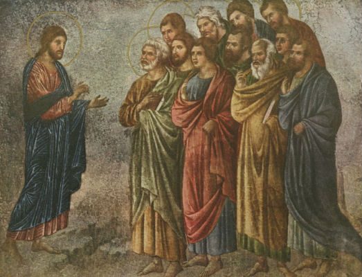 Duccio Di Buoninsegna, Isus poučava apostole prije poslanja
