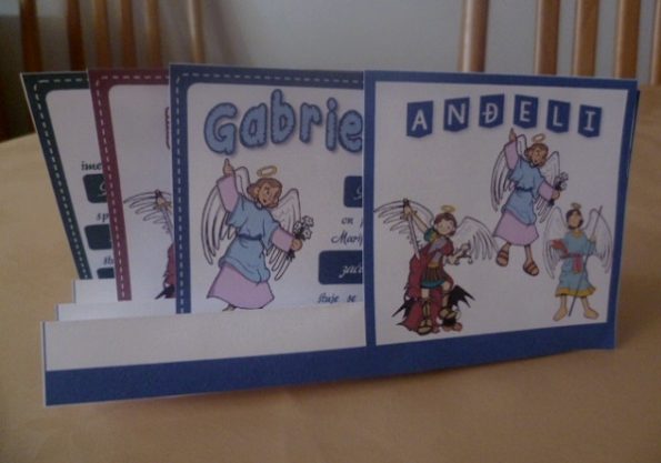 Anđeli – kartice s postoljem