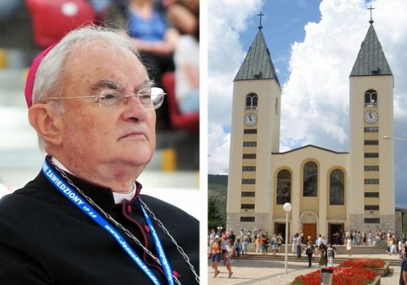 By what authority is Archbishop Hoser proclaiming Medjugorje a shrine?
