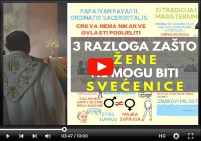 Tri razloga zašto žene ne mogu biti svećenice [video]
